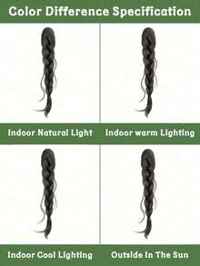 16 Inch Wig Braid, Fishtail Braid, Low Tie, Slouchy Temperament, Clip-On Twist Braid, Long Braid, Braided Wig Braid, Ponytail - Multicolor - View 9