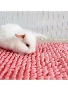 Weicher Korallen-Fleece Haustier Teppich/Matte - Hochabsorbierend, geeignet für Kaninchenkäfige, bietet ein komfortables Schlafumfeld für kleine Tiere wie Hamster, Meerschweinchen, Kaninchen - Verschiedenfarbig - Übersicht 9