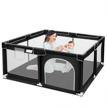 Portable Baby Playpen With Soft And Breathable Mesh Design, Baby Protection Gate For Indoor And Outdoor Use,Removable And Easy To Install, Sturdy Play Area, Baby Need