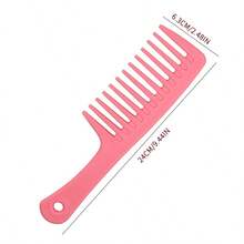 Thickened Large Tooth Comb Wide Tooth Comb High Quality Large Blade Comb Curling Hair Special Long Hair Wave Massage Comb Plastic Shampoo Comb - Multicolor - View 5