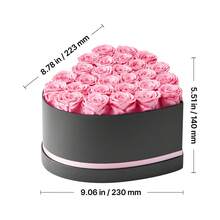 Forever Flowers, 27 Preserved Roses In A Heart Shape Box, Eternal Flowers Immortal Bouquet Birthday Present For Women Her Wife Mothers, Anniversary, Valentine's Day,Christmas, Pink - Pink 27 Roses Heart Shape Box - View 10