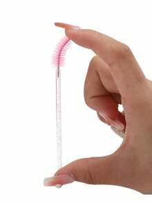 100支睫毛刷套装，含睫毛膏刷和收纳盒，可弯曲一次性眉笔，睫毛嫁接刷，眉毛按摩油刷（水晶粉），适用于睫毛嫁接、眉毛和碎发整理，眉刷，化妆刷，眼影刷，刷具套装（100/50/1支装）有售 - 彩色 - 查看 7