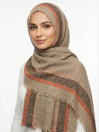 1 st Ramadan Ramadan Kvinnor Klassisk Casual Enfärgad Bekväm Mjuk Plisserad Hijab Halsduk Huvudbonad, Lämplig För Dagligt Bruk