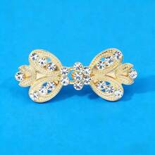 1pc Women's Rhinestone Sweater Brooch, Fashion Swirl Shawl Clip, High-End Collar Clip, Clothing Accessory - Multicolor - View 11