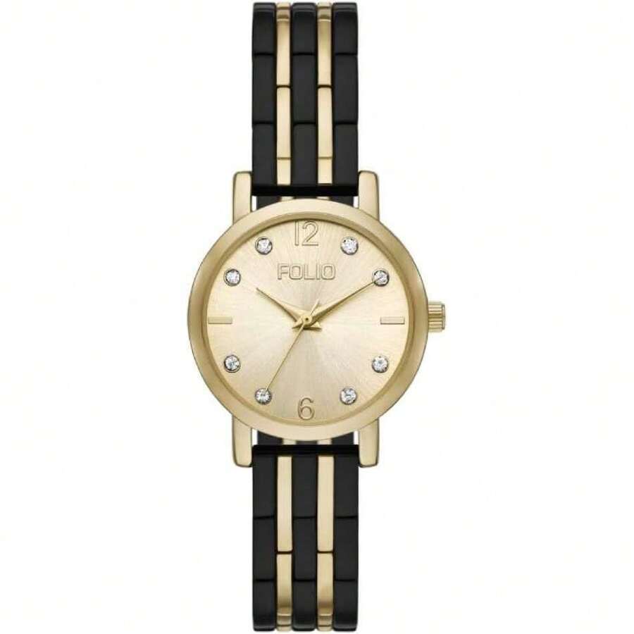 Reloj fmdkh529 kohls de aleación en color dorado y negro para dama,37056844 - Unitalla - Ver 1