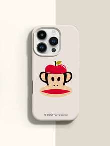 Paul Frank 官方授权液态硅胶手机壳，全包防震摄像头保护，猴子图案，兼容 13/14/15/16/17 Pro Max - 彩色 - 查看 2