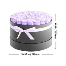 Forever Flowers, 50 Preserved Roses In A Box, Eternal Flowers Immortal Bouquet Birthday Present For Women Her Wife Mothers, Anniversary, Valentine's Day,Christmas, Lavender Purple - Lavender Purple 50 Roses Round Shape Box - View 10