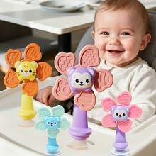 Infant Suction Cup Rotating Toy - ABS Resin Sensory Toy, Portable Toy, Suitable For Airplane, Restaurant, Home Use - Promotes Motor Skills And Cognitive Development - Multicolor - View 7