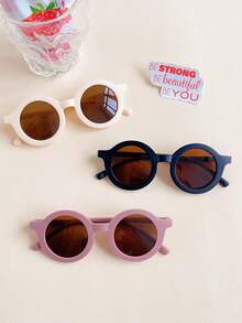 3pcs/Set Cute & Fashionable Round Glasses For Kids, Card Display Only, Shipping Not Included - Multicolor - View 4