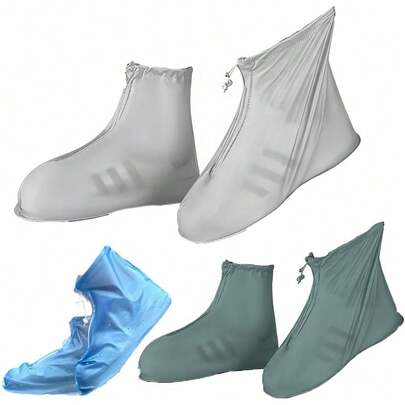 ¡Recomendado3 Unidades Cubre Zapatos Impermeable, Cubiertas para Zapatos Antideslizante Plegabl de Reutilizable, Barro Ducha de Lluvia Contramedida de Lluvia Aplicable a Hombres 41-44¡Top de Temporada