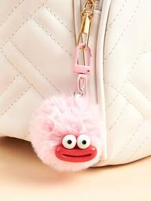 Funny Cute Sausage Mouth Plush Ball Keychain, Novelty Couple Keychain, Backpack Decor, Dorm Gift, Plush Ball Pendant Keychain, Car Keychain, Bag Earphone Pendant Decor Keychain Accessories, Couple Keychain, Birthday Gift, Anniversary Gift - Multicolor - View 5