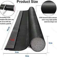 1条可调节门底密封条，防风泡沫密封条，用于堵塞单侧缝隙，经久耐用，隔音防尘，适用于车间和家庭使用，隔音门密封条 | 柔性门密封条，门铰链，家居装饰，房间装饰，厨房配件，墙面装饰 - 彩色 - 查看 2