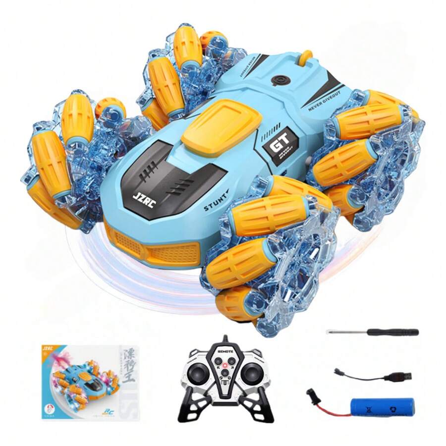 TendenciaJuguete Coche De Acrobacias 360 °   Control Remoto Con MúsicaCalidad premium - Azul - Ver 1