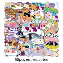 50 Original Running Animal Stickers Waterproof Cute Q Version Painted Luggage Notebook Hand Account Mobile Phone Stickers - Multicolor - View 7