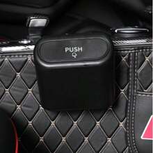 1pc Leak-Proof Mini Car Trash Can With 30pcs Garbage Bags, Convenient And Hygienic. This Car Accessory Can Be Hung On The Car Door For Storage And Organization.