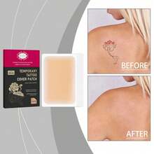 6片装隐形遮瑕贴 - 防水透气，有效遮盖纹身和瑕疵，与肌肤完美融合，打造无痕妆容 - 彩色 - 查看 3