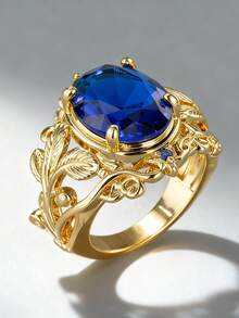 1枚浪漫立方氧化锆戒指，女士款，适合婚礼、订婚、周年纪念、派对、情人节等场合佩戴。 - 1# - 查看 3