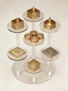 Acrylic Rotating Display Stand, Transparent Round Jewelry/Collectibles Display Rack, Multi-Functional For Perfume, Cupcakes, Figurines - Multicolor - View 5
