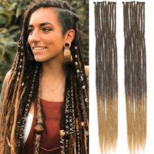 Synthetic Dreadlock Extensions 20/50 Strands Hippie Dreads 24 Inch Ombre Color 0.6 Cm Width Loc Extensions Reggae Style Crochet Hair - Nhiều màu - Xem 12