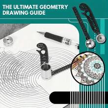 4pcs/Set Magnetic Creative Drawing Compass Set - A Multifunctional Engineering Ruler Suitable For Office And Daily Carry, A Clever Drawing Tool. This Magnetic Compass Ruler Is An Ideal Choice For Schools And Offices, As Well As A Perfect Companion For Arts And Crafts Projects, And Also A Great Gift For Winter And New Year Holidays.