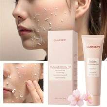 Gel Exfoliante Facial 2PCS QUARXERY,Exfoliante Corporal,Limpiador Facial Exfoliante Para Todo Tipo De Piel Para Eliminar La Suciedad Y La Grasa - Rosa - Ver 3