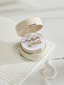 1pc Jewelry Storage Box Travel Portable Gift Box For Earrings Rings Necklaces Packaging Box High-End Jewelry Box