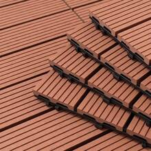 Modular Plastic Deck Flooring, Wood Type, Quick-Fit Installation, For Bathroom, Outdoor Area, Garden, Pool, Balcony, Veranda - Mocha Brown - View 9