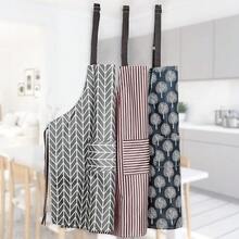SATINIOR 3 Pieces Waterproof Bib Apron With Pockets Adjustable CooFKing Aprons For Women Chef Adults BaFKing Cleaning - 黑色的 - 查看 8