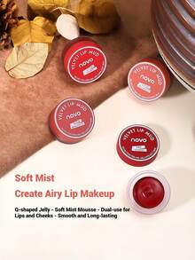 NOVO 二合一哑光唇膏，防晕染，持久不脱妆，适合学生，素颜，聚会，通勤，节日，派对 - 925#摩洛哥紅棕 - 查看 5