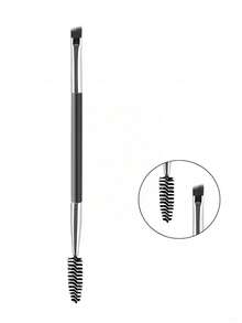 1pc Dual-Ended Angled Eyebrow Powder Brush, Spiral Lash Curler, Portable Makeup Brushes, Eyeshadow Brush, Eyebrow Grooming Brush - Multicolor - View 8