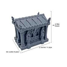 Jeu de plateau - Terrain de donjon, jeu de rôle, convient aux passionnés de jeux de plateau de 14 ans et plus, idéal pour décorer la salle de jeux, les artisanats et les modèles de passe-temps, les accessoires de salle de jeux, les cadeaux - Argent - Voir 3