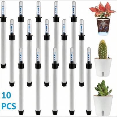 10-Pack Plant Water Level Indicator And Hygrometer (With Root Sensor) – Visual Watering Monitoring System With Water Level Markers, Suitable For Hydroponic Systems, Potted Plants, Greenhouses, And Flower Boxes (Durable Plastic Material)