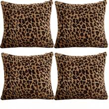 1/2/4Pcs Farmhouse Cheetah Printed Pillow Cover, Double-Sided  Leopard Pattern. Perfect For Sofa & Home Decor, No Pillow Insert Included-Ideal For Adding A Wild Touch To Your Space! - 彩色 - 查看 5