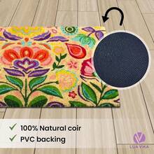 Coir Doormat, Front Door Mats Outdoor, Funny Welcome Mat Outdoor, Front Door Mat For Home Entrance, Door Mat Outside Entrance, Welcome Mat Indoor 16\X27.5\ (Dalias) - 大麗花 - 查看 8