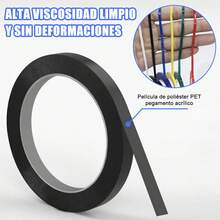 Tendencia10 Cinta De Pizarra Blanca Lines Para Marcar La PosiciónCalidad premium - Negro - Ver 7