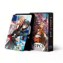 92 piezas (60 postales + 32 pegatinas), Postales de personajes de anime, colección de tarjetas de felicitación y marcadores de libros, ideal para gamers y fans del anime - Multicolor - Ver 1