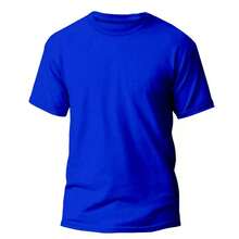 Set Of 3 Men's Basic Plain T-Shirts, 100% Cotton, 30.1 Mm - 黑色/橙色/寶藍色 - 查看 4