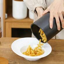 1pc Ceramic Food Storage Canister, Airtight Kitchen Container With Moisture-Proof Lid, Suitable For Storing Coffee Beans, Sugar And Spices, Coffee Storage, Cabinet Organization, Modern Kitchen Accessory, Minimalist Design Body, Multipurpose Glass Material, Reusable Sealed Jar, Kitchen Organization Tool, Ideal For Cooking Enthusiasts And Homemakers.