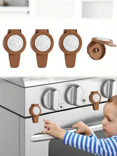 3pcs/Set - Baby Bear Shaped Oven Door Safety Lock, Microwave Door Lock Fixer, No Drill Steamer Lock, Baby Drawer & Cabinet Door Latch, Rotary Oven Lock, Kitchen Safety Lock