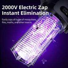 1个2026新款电动灭蚊灯，USB充电+太阳能供电+二合一便携式照明灭蚊器，适用于户外露营、帐篷、社区道路、庭院、花园、学校、室内卧室、客厅、厨房等场所。 - 彩色 - 查看 5