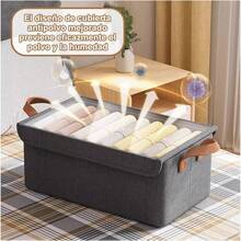 TendenciaCanastas Organizadora Caja De Almacenamiento Con Tapa 6pzs Gris OscuroCalidad premium - 1 - Ver 6