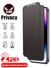 2 miếng dán màn hình bảo vệ chống nhìn trộm mờ, phù hợp với [Màng mềm gốm], tương thích với iPhone 17 Pro Max/17/17 Pro/16/16 Plus/16 Pro/16 Pro Max/15/15 Pro/15 Plus/15 Pro Max/14/13/12/11. Quà sinh nhật, miếng dán màn hình bảo vệ chống nhìn trộm cho gia đình và bạn bè. - màu đen - Xem 37