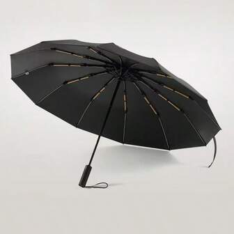 1 st automatiskt hopfällbart paraply, högkvalitativt UV-skydd, vindtätt och regntätt, lämpligt för soliga och regniga dagar