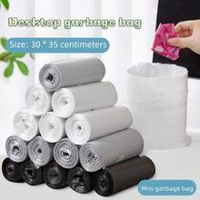 1pc PP Plastic Desk Trash Can, Creative Office Garbage Bin With Lid, Living Room & Study Room Waste Basket, Roman Stripe Recycling Container, Storage Bin, Bathroom & Kitchen