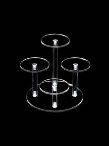 1 件亚克力分层展示架，4/7/12 槽透明分步小雕像、盲盒、甜点、蛋糕展示架 - 圣诞派对用品 - 透明色 - 查看 19