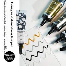 Pulpen Garis Luar 3D Tahan Air Premium 20g untuk Seni & Kerajinan DIY - Sempurna untuk Permukaan Kaca, Akrilik & Keramik - MultiWarna - View 9