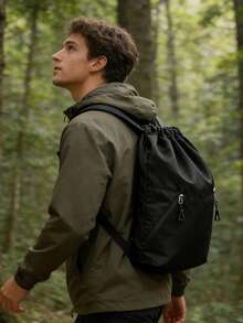 SEYATULLH 适合通勤和户外活动的背包，旅行包，行李袋，旅行袋，过夜包，大容量耐用旅行收纳包，邮轮必备，度假必备，男女旅行必备，假日必备，旅行必备 - 黑色 - 查看 9