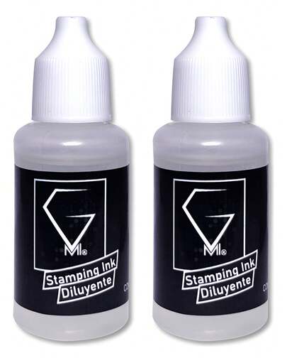 TendenciaStamping Ink Diluyente Para Tintas Stamping 2 Pzas.15ml cada uno Transparente Calidad premium