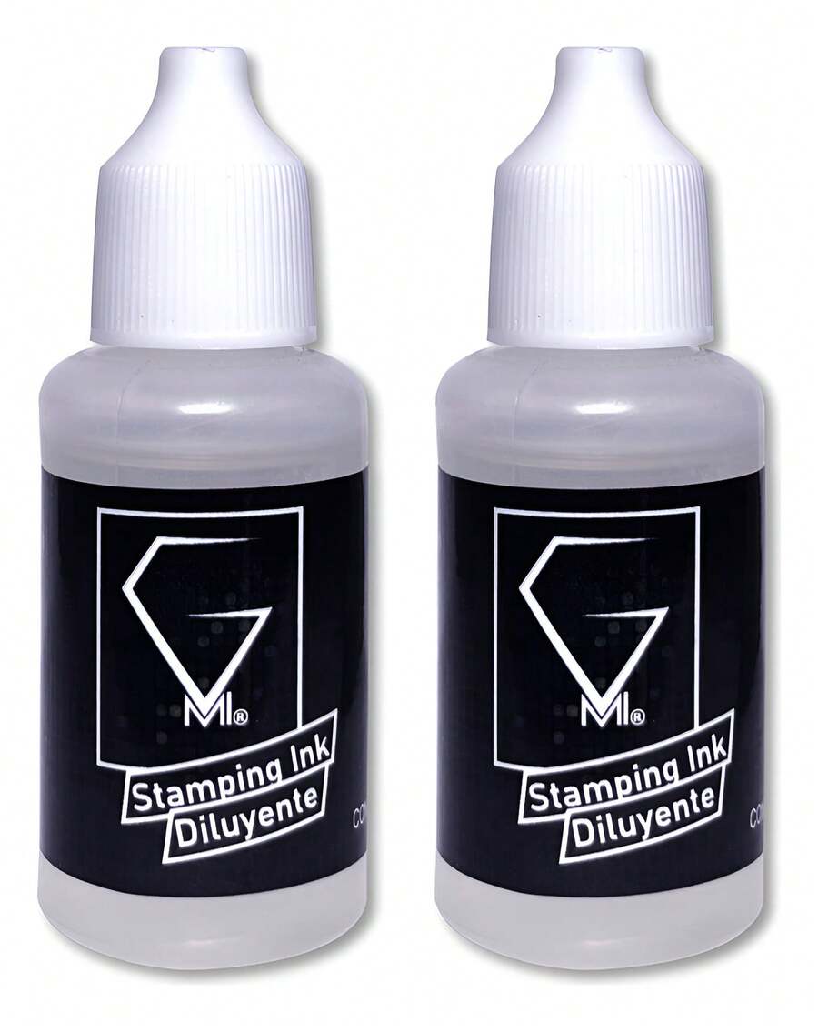 TendenciaStamping Ink Diluyente Para Tintas Stamping 2 Pzas.15ml cada uno Transparente Calidad premium - Transparente - Ver 1