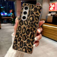 Electroplating + PU Faux Leather Compatible With Samsung Galaxy Z Fold7/6/5/4/3/Galaxy Z Flip 6/5/4/3/ Moto ZR40/50/60ULTRA Pro Phone Case Foldable Screen ZMLH - Vàng - Xem 4